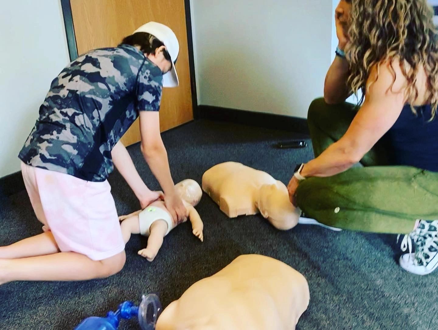Chest compressions training session