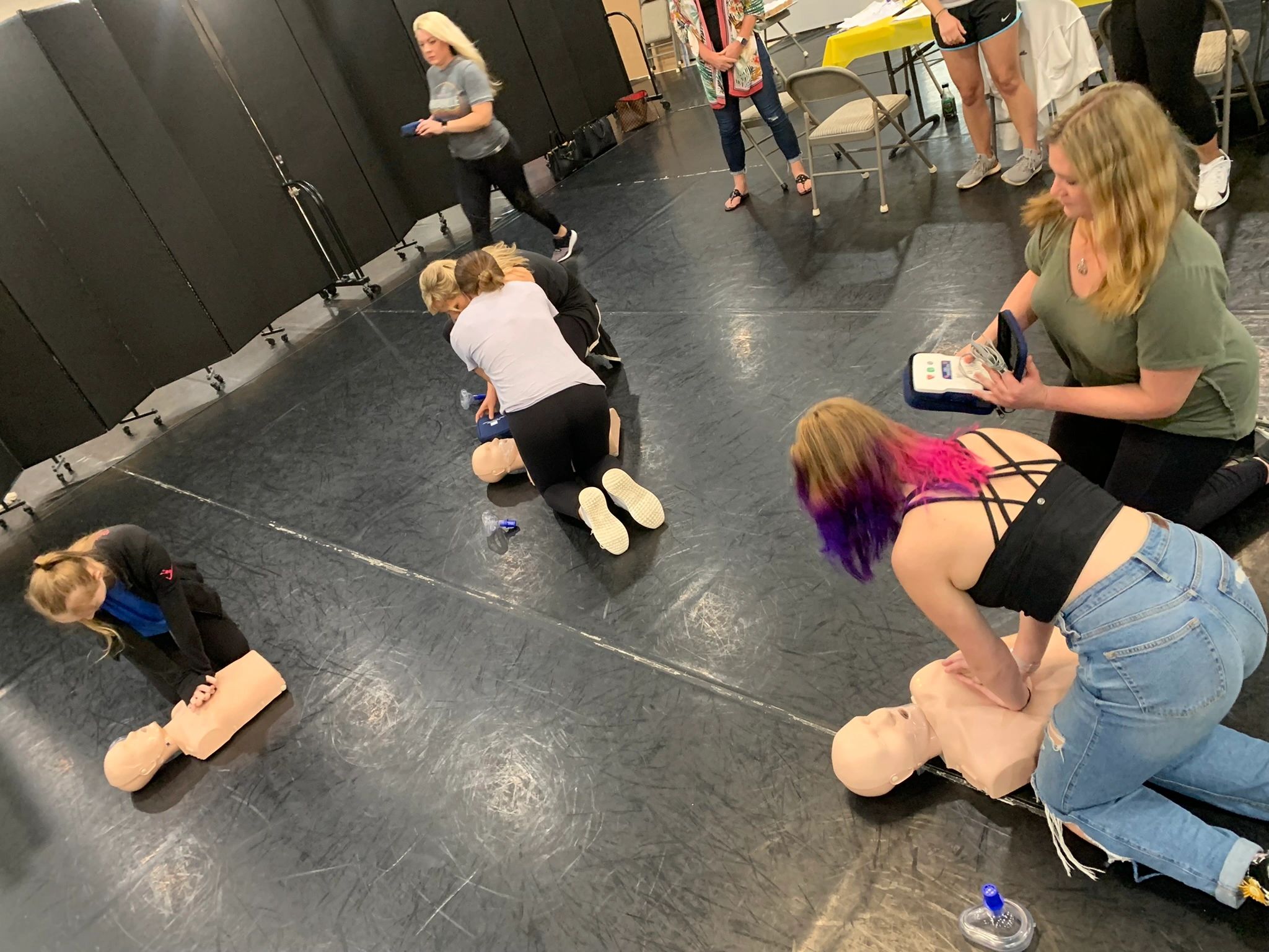 First aid training workshop group